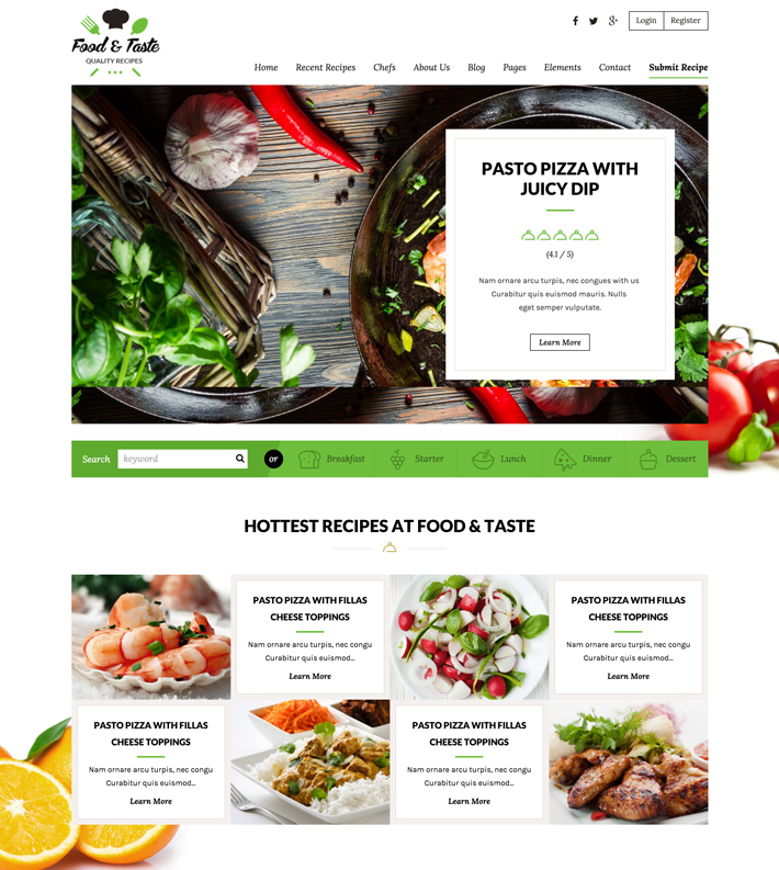 RecipePress – Food, Recipes & Cooking WordPress Theme